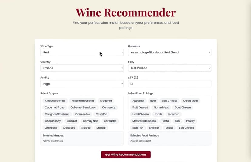 Wine Recommender